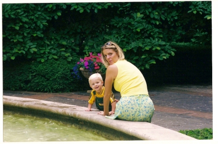 My son and I caught of guard at Cantigny Park "2001"