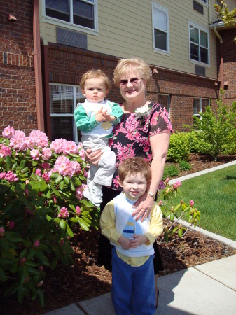 Grandma Arlee and grandsons on Mother's Day