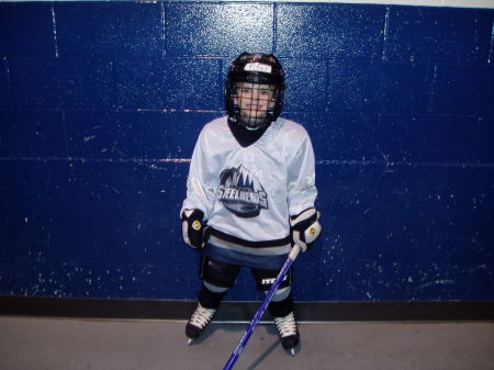 Mikey at the Steelheads game