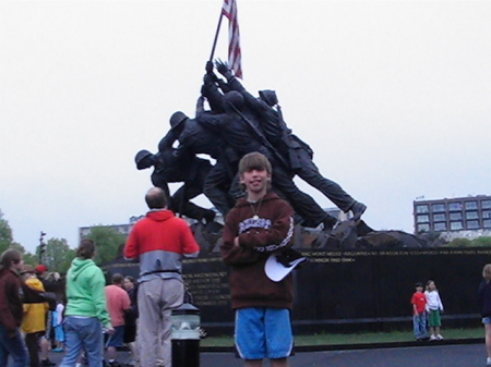 Ben at the Iwo Jima memorial.