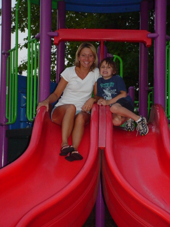 My son Lucas and me at the park