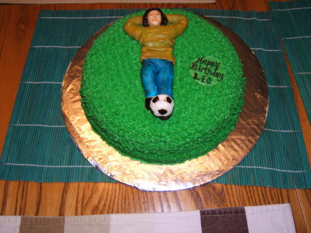 another view of nephews cake, all is edible.