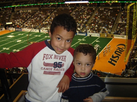 My boys at the Colorado Crush game
