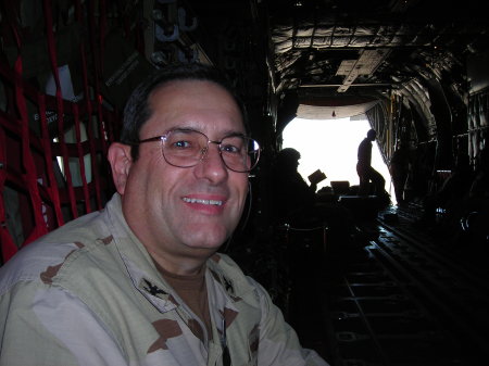 On my flight home out of Baghdad, Nov 2006