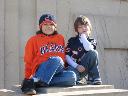 Jared and Jordan at a Bears game in Chicago, Nov. 2006