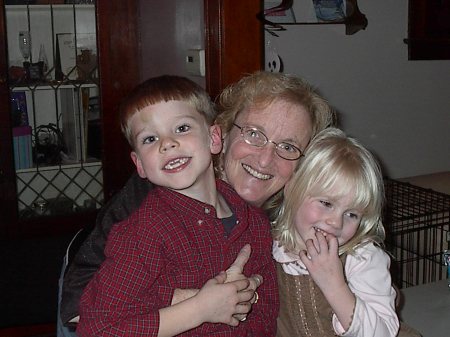 Brian (7), Grandma PJ and Elizabeth (5)