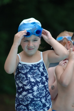 Grace at one of her first meets ever!