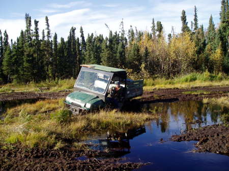 TAMI playing in the mud