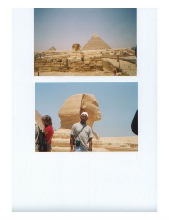 Sphinx with pyramids upper /  sphinx lower