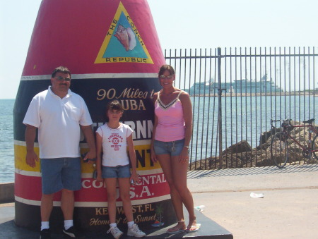 My husband, daughter and I in Key West, 2006.