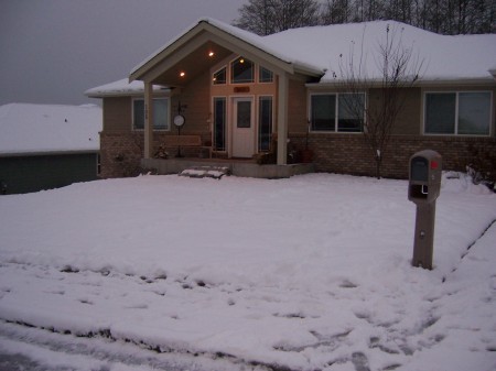 Our house in the snow