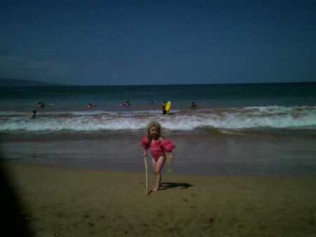 On the beach in Maui