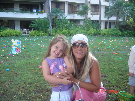 Julie and Sam in Maui be for the Easter Egg Hunt