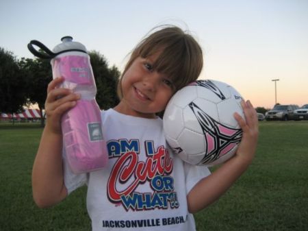 Ashley at Soccer practice