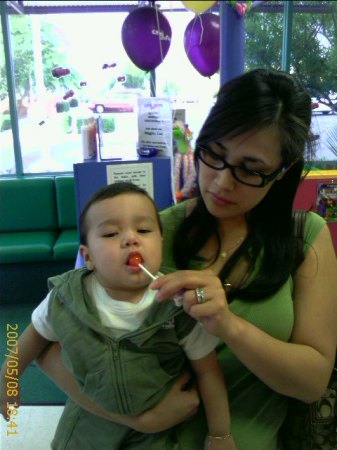 Alfonso's first haircut.