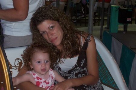 Emily & I on the carousel