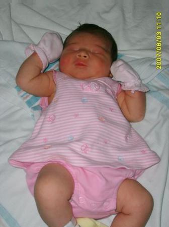 MY NEW GRAND-DAUGHTER  BORN ON 8-2-07