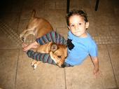 My son Karson & our dog Briley