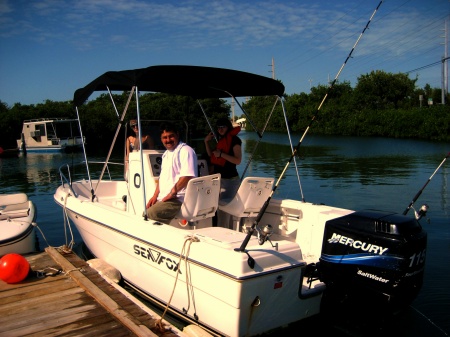 On the boat, In the Keys.