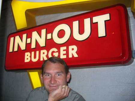 Phil at our favorite fast food restaurant--well known in California!