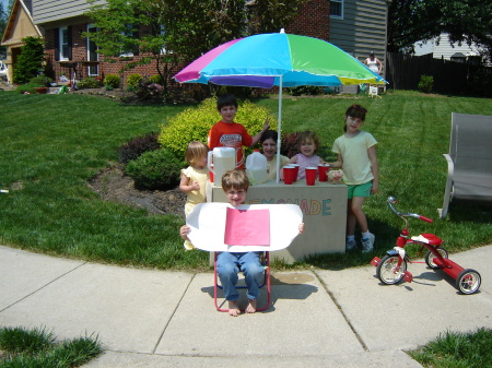 Our lemonade stand for charity.