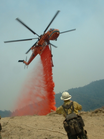 Workin with Helitanker 741 on a fire in Washinton State. 2002