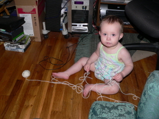 Is it too soon to teach her to knit?
