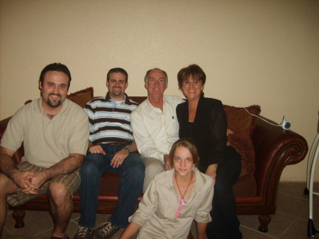 The Lundblad children with one missing and Mom Dad2008