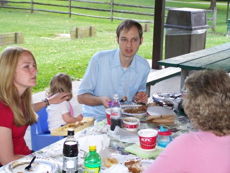 Small family picnic