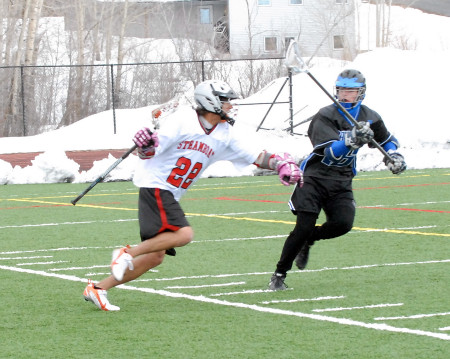 My youngest son(in white)playing lacrosse