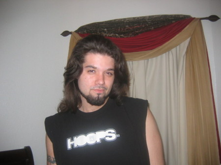 My oldest  son Christopher  with long hair