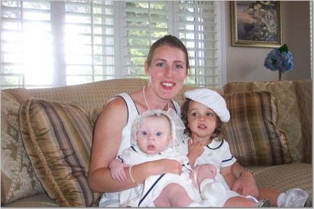 My daughters, Ariana & Amali, and me in our sailor suits.