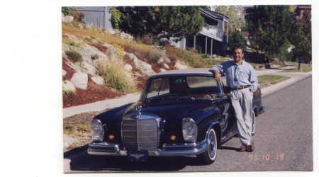 Gregg and his restored old 1963 Mercedes