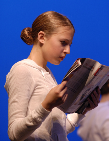 Lauren performing in her "Company" Christmas show