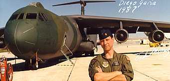 Me with my C-141 on Diego Garcia, 1987