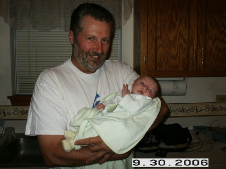 My new granddaughter Isabella and I
