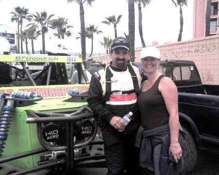 Me and Wendy at the start line of the Baja 500