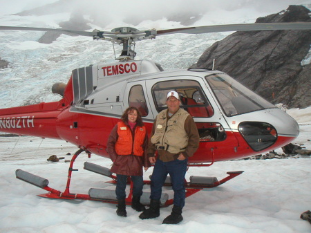 Helicopter ride to Alaskan Glacier