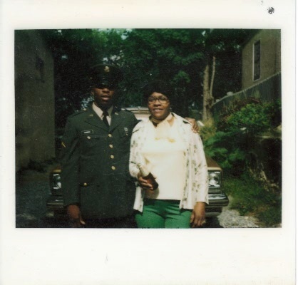 Soldier and his mother