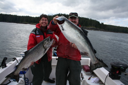 Salmon fishing in the Queen Charlottes