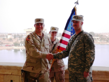 My sixth reenlistment, this one in Baghdad.