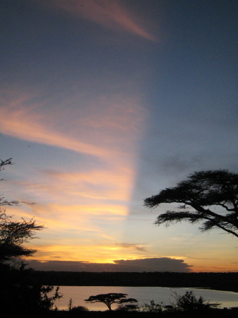 Sunset in Tansania, Africa, our last day