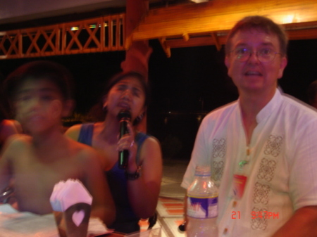 Karaoke at Bayview resort, Pagbilao , Philippines