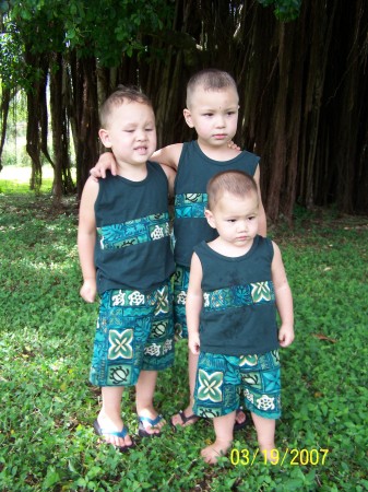 micah with his nephews, kalai & kale