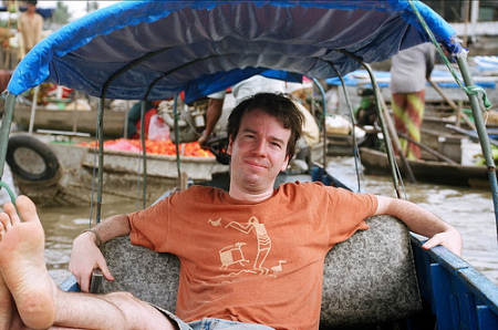 Floating market in the Mekong Delta