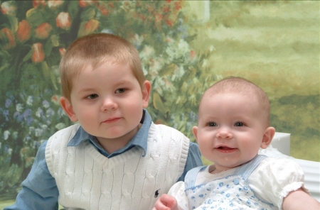 The grandkids-Nathan and Natalee