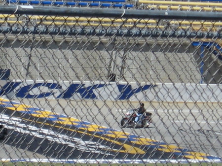 doing laps on the speedway