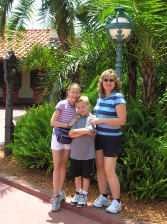 Lauren, Chance and Brenda at DisneyWorld