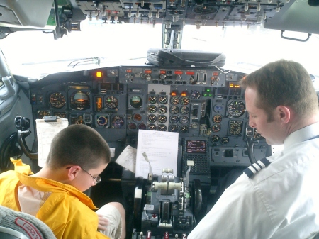 Michael and his frist Flight lesson