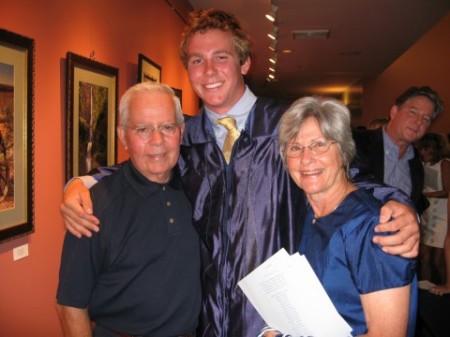 Conner's Graduation with Grandma and Grandpa